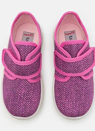 Текстильні тапочки дівчинці superfit. дитячі кеди на липучці 33 розмір