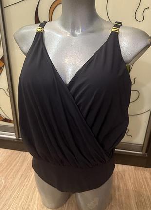 Розкішний, суцільний, купальник, великого розміру, в чорному кольорі, від дорогого бренду: magisculpt