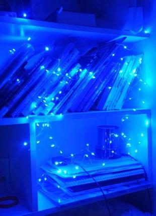 Гирлянда светодиодная роса на батарейках 10 м