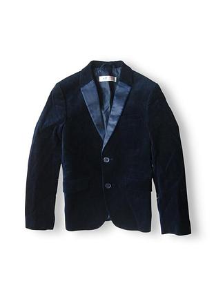Синій оксамитовий піджак жакет блейзер h&amp;m 9-10 років