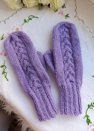 Рукавички в'язані вовна рукавички ручної роботи