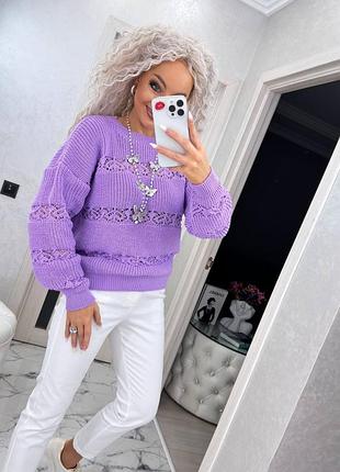 Стильний светрик жіночий, тоненький в'язаний светр