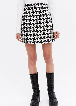 Мини юбочка гусиная лапка