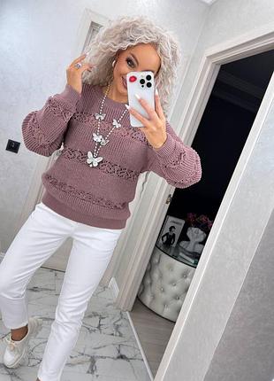 Стильний светрик жіночий, тоненький в'язаний светр