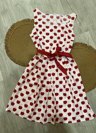 Сукня жіноча міді-сукня izmira з принтом яблук, розмір l