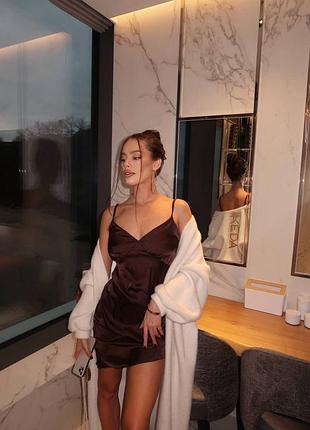 Сукня комбінація / тканина: щільний шовк армані / сукня на бретельках шовкова