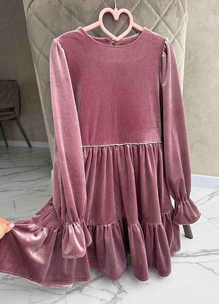 Платье велюр на девочку