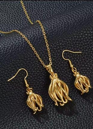 Набор женских украшений ( серьги и подвеска )
