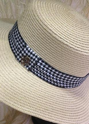 Капелюх жіночий літній канотьє для дачі — розпродажу