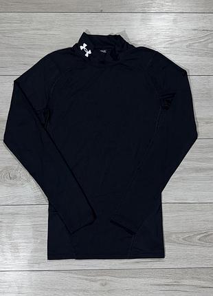 Чорна компресійна кофта лонгслів андер армор under armour heatgear, m, оригінал