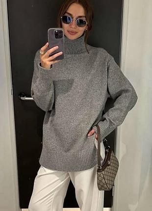 Светр  h&m oversized polo-neck jumper
