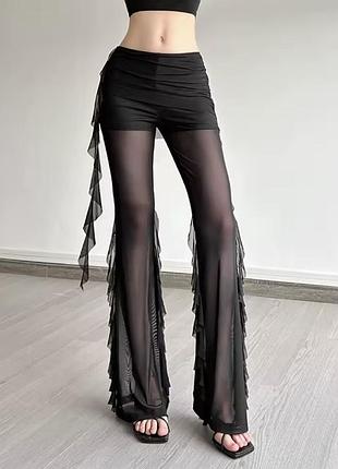 Штаны сетка,брюки на фотосессию,вечерние,готические