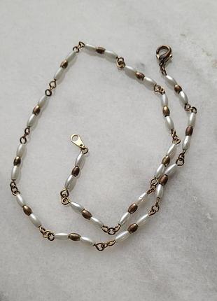 Чокер зі штучних перлів довжина 40 см