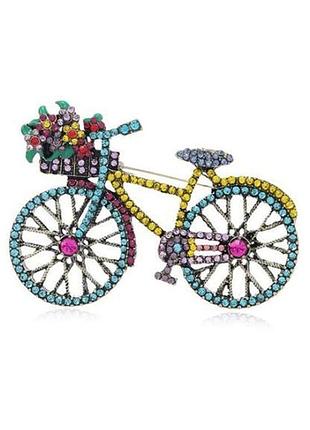 Брошь "велосипед", брошь булавка