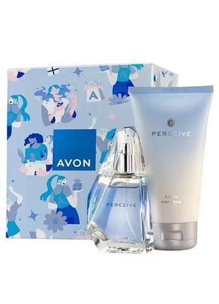 Набір perceive (парфумна вода perceive 50мл + лосьон для тіла 150мл) avon