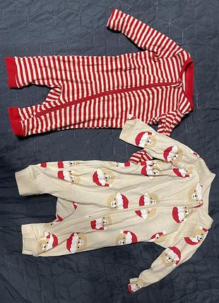 Комплект з ромперів новорічних 62 розмір