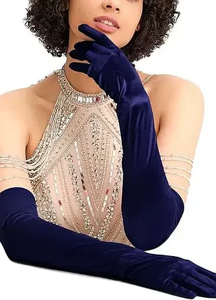 005.оксамитові довгі рукавички