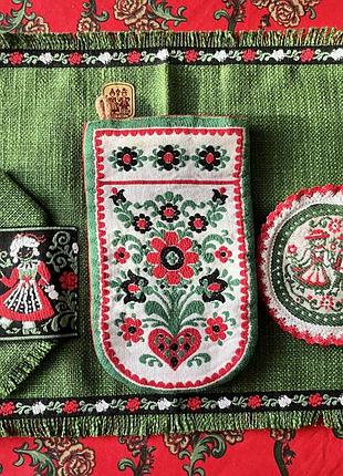 Набір вінтажного кухонного текстилю з льону австрія 🇦🇹 ретро вінтаж vintage stories