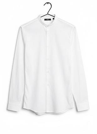 Рубашка hugo boss оригінал стійка біла m-l