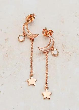 Серьги луны звезда