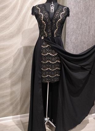 Женское длинное вечернее платье
