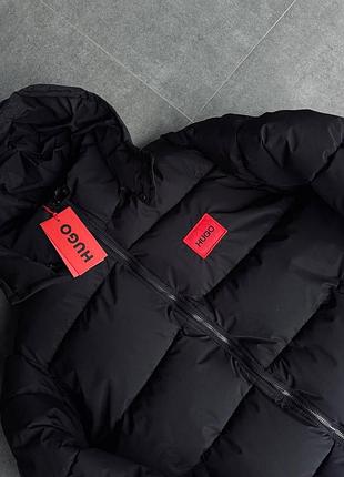 Мужская зимняя куртка с капюшоном hugo boss