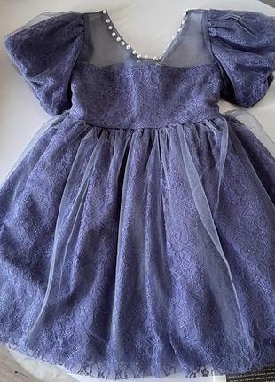 Ошатна бузкова сукня для дівчинки