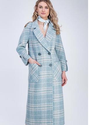 Стильне жіноче пальто в клітинку 💙