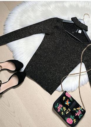 Кофта люрексовая кофтина кофточка с чокером лонгслив с чокером