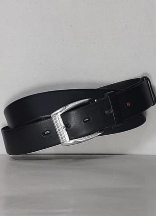 Уценка. ремень 01.081.511 черный (4 х 120 см) с гладкой и очень мягкой кожей