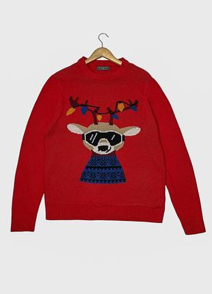 Женский свитер светер кофточка жеенская женcкий свитер кофта красный красавейший новогодний primark купит размер м л хл купить размер m l xl
