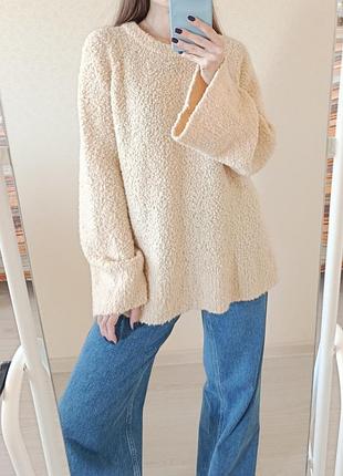 Шерстяной свитер буклированный arket