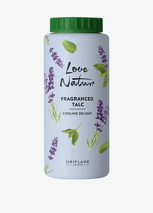 Тальк для тіла з ароматом лаванди і м'яти love nature 100мл