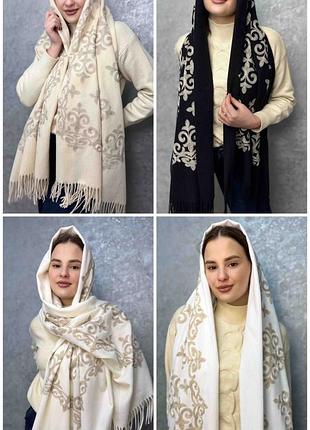 Шарф жіночий кашеміровий з вишивкою розмір: 75/180см