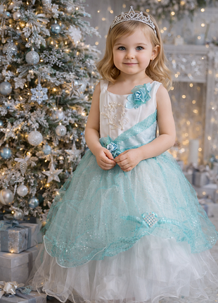 Святкова сукня для дівчинки на новий рік різдво миколая день народження випуск випускна новорічний ранок сніжинка ельза холодне серце