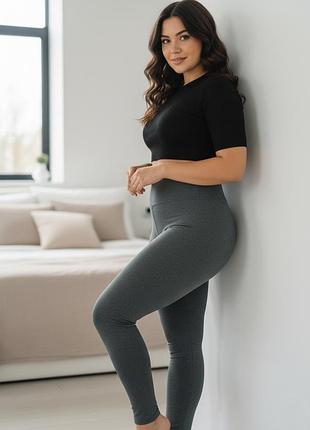 Мягкие лосины-балтал 5xl. высокая посадка, хлопок! максимальное качество! новые!