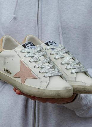 Кеди golden goose white rose