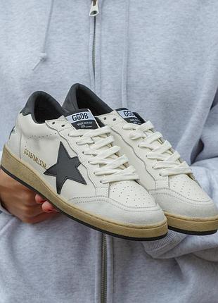 Кеди golden goose ball star  white black