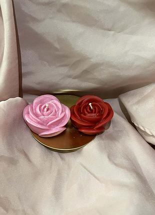 Аромасвеча роза, соевая свеча