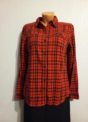 Рубашка/рубашка женская columbia в клетку. размер м.