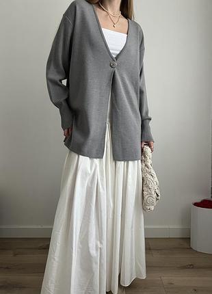 Сірий вовняний кардиган apart