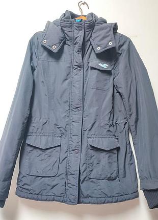 Зимняя удлиненная теплая куртка жингча с карманами размер s/м holister