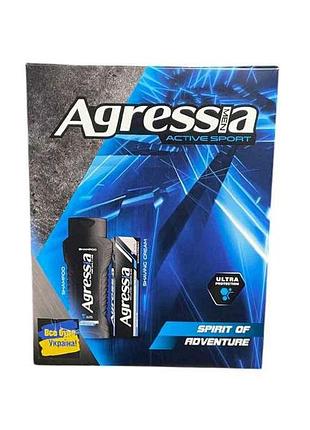 Чолов.набір npa №93 sensitive-(крем д/бр.шампунь) тм agressia