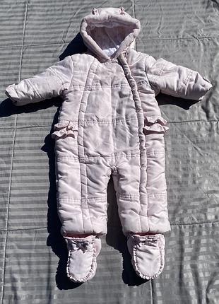 Зимний комбинезон для девочки 6-9мес