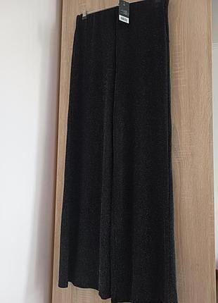 Праздничные женские брюки палаццо, высокая посадка