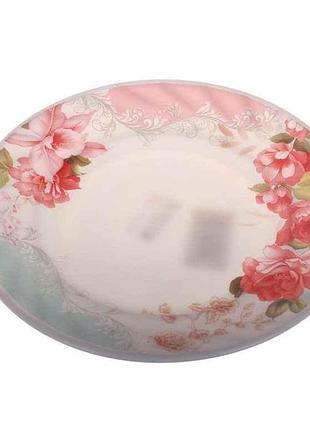 Тарілка мілка скл. №9 d=220мм троянда (6шт.в уп) hр -90 6801 тм lumines