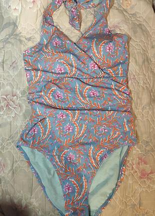 Шикарный слитный присборенный купальник с круговой утяжкой в бассейн пляж тренировки