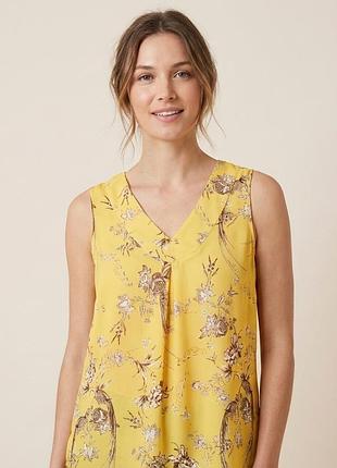 Rose + olive желтая блуза без рукавов