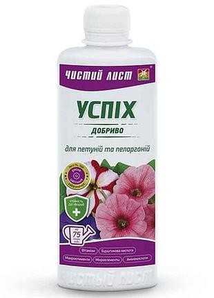 Добриво мінеральне рідке для петуній та пеларгоній, 310мл тм успіх
