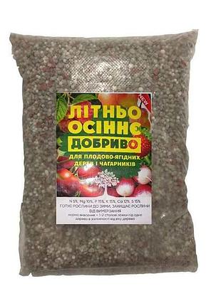 Удобрение летнее-осеннее фор. (n5,mg10,p15,k15,ca12,s15-%) 1кг тм украина